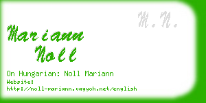 mariann noll business card